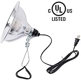 Clamp Lamp Light Clip Light Bed Lamp, w/ 8.5-Inch Reflector, 150-Watt, 18/2 SPT 6 Feet Cord, UL Listed by The Dawson Bros