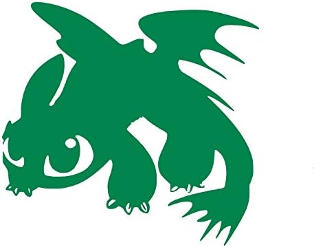 Dragon Toothless Vinyl Sticker Decal (Green, 4" x 3.2")