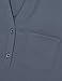 Messic Chiffon Tunic for Ladies, Women Soft Vintage Roll up Chiffon Office Blouse Shirt(X-Large, BlueGray)