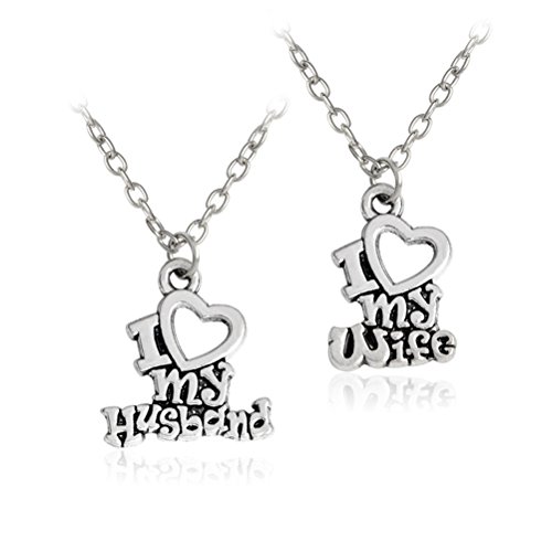 Buy OULII 2Pcs Retro Couple Necklace I 