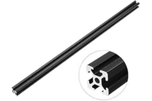 Yingte 2020 T-Slot Aluminum Profiles Extrusion Frame,700mm Length Black Anodized