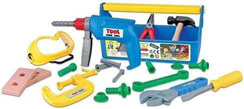 Diy Shapes Kids Using Tool Box Set Carry Case With Drill & More Building Accessories Childrens Construction Toy Set Easy Carrying Package Great Gift Idea For Kids Realistic Tool Set