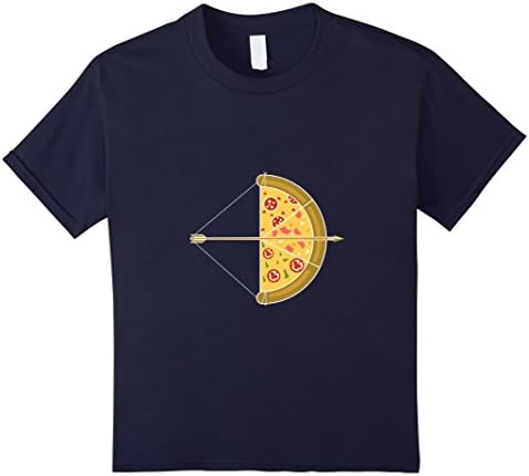 Kids Cheesy Bow And Arrow Pizza Halloween Costume T-Shirt 12 Navy