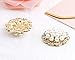 YIMIL Rhinestone Pearl Button Brooches, Flat Back Crystal Pearl Embellishments for Wedding Bouquets, Gift Package, Headband, Home Decor, Craft Project. Pack of 15.
