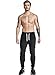 Ouber Men's Fitted Jogger Pants Gym Workout Running Sweatpants with Zipper Bottom (BlackA,S)