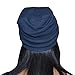 Satin Life Elastic Band Women's Soft Slouchy Satin Lined Hat Beanie Cap (Navy)
