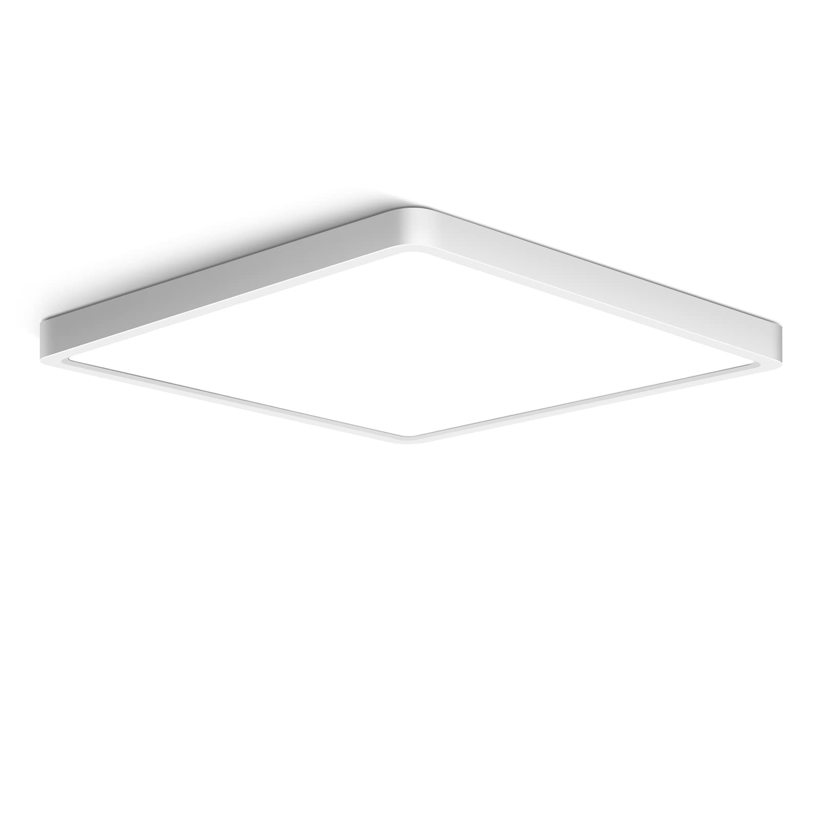 Photo 1 of 12 inch Square LED Ceiling Light, 3200LM 24W 5000K Daylight Super Bright Ceiling Lights, White Flush Mount LED Lamp, Recessed Lighting fixtures for Kitchen Bathroom Bedroom Hallway Office Garage