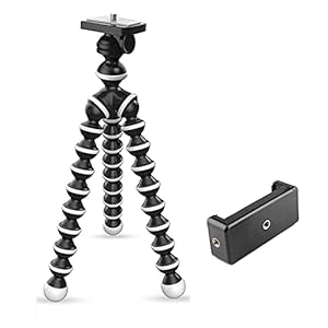 Tygot Gorilla Tripod/Mini 33 CM (13 Inch) Tripod for Mobile Phone with Phone Mount | Flexible Gorilla Stand for DSLR…