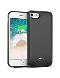 Funda para iPhone 6 6S 7 8 de batería, batería recargable extendida para iPhone 6 6S 7 8 (4,7 pulgadas) 4000 mAh funda protectora portátil de carga   negro