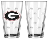 NCAA Satin Etch Pint Glass Set
