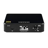 Dilvpoetry TOPPING D50 HiFi Audio DAC Digital Decoder ES9038Q2M2 USB XMOS XU208 DSD512 32Bit/768Khz OPA1612 USB/Optical/Coax Input Power Amplifier(Black)