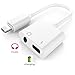 Lightning Adapter Headphone for iPhone 8/8 Plus iPhone X iPhone 7/7 Plus/6Plus.2 in 1 Lightning Jack Earphone to 3.5mm AUX Jack Adaptor Splitter Cable (Audio + Charge)Support iOS 11 or Later (White) …