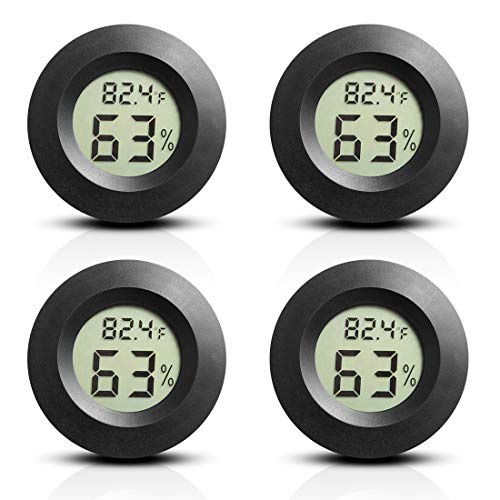 Mini Thermometer Hygrometer Digital Fridge Freezer Room Electronic Temperaturer Humidors Meters with LCD Display for Kitchen, Greenhouse, Garden, Closet