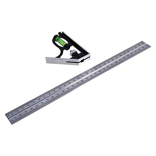 Blue Stones Combination Square Angle Ruler 45/90 Degree Adjustable Sliding Guage Engineer Level Measuring Tools Right Angle Ruler Try Square