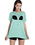 Haoduoyi Womens Cute Tie Dye Alien Hipster Indie Swag Short Sleeve T-Shirts