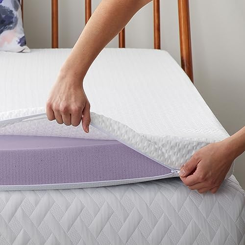 Lucid 2 Inch Mattress Topper King Memory Foam Mattress Topper King