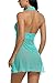 Avidlove Women Halter Lace Babydoll Mesh Sexy Lingerie Set Nightwear, Medium, Green Eba