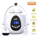 Bable Baby Bottle Warmer, Multipurpose Smart Bottle Warmer and Sterilizer with Remote Control & LCD-Display of Real-time and Target Temperature