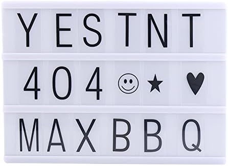 A4 size Cinema Light Box and Mini LED Light Box with 90 Magnetic Combination Letters, Emoji and Numbers DIY