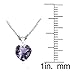 Ice Gems Sterling Silver 7mm Heart Genuine, Created or Simulated Birthstone Solitaire Necklace, 18
