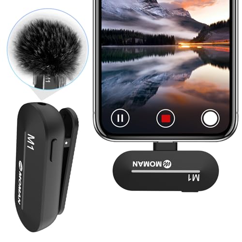 Moman Lavalier-Funkmikrofon-Ansteckmikrofon-USB-C-Kabellos... en promo sur Amazon