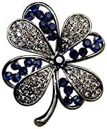 YOUMAP BRAND Jewelry Fashion Brooch Jewelry For Wedding Korean Cute Clover Flower Crystal Rhinestone Women Brooches Pin G2R11