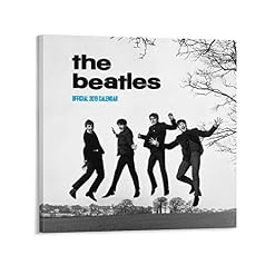 XYDQ The Beatles Jumping Poster décoratif sur toile pour salon, chambre à coucher 30 x 30 cm - Les Beatles, Paul McCartney, John Lennon, RIngo Starr, George Harrison