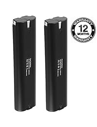 Pack de 2 baterías de repuesto para Makita 9,6 V, 9,6 V, 9000 9001, 9002, 9033, 9600 191681-2 632007-4
