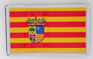 Embroidered Patches Aragon Flag with Official Colours - Embroidered Crest - Embroidered Biker Patches - Military Patches, Patch (Aragon)