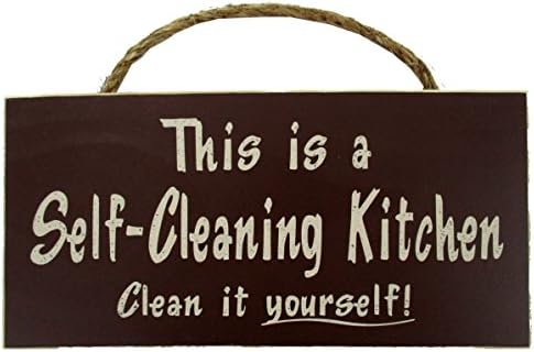 Poor Boy Woodworks 11.5" X 5.5" Self-Cleaning Kitchen Wall Hanger Plaques (Brown)