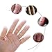 Yitoes 12 Pieces -Gel Finger Protector, Thumb Sleeves - Finger Cots, Finger Caps for Arthritis, Mallet Finger Trigger - Fingertips Protection (2 Pairs Short+ 4 Pairs Long) (Beige)