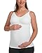 Kindred Bravely Simply Sublime Maternity & Nursing Tank with Built-in Bra (White, Medium)