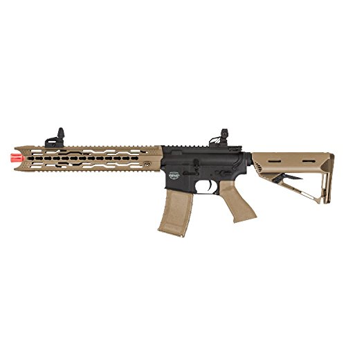 Valken Tactical AEG V2.0 TRG Battle Machine Airsoft Rifle, Black/Dust, Large