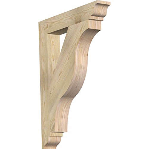 Ekena Millwork BKT04X26X34FST01RDF Funston Traditional Rough Sawn Bracket, 4" W…