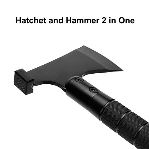 COCD Folding Camping Axe Survival Tomahawk Portable Multi-Tool  Kit Tactical Hatchet with Sheath for Outdoor Hiking Hunting Field