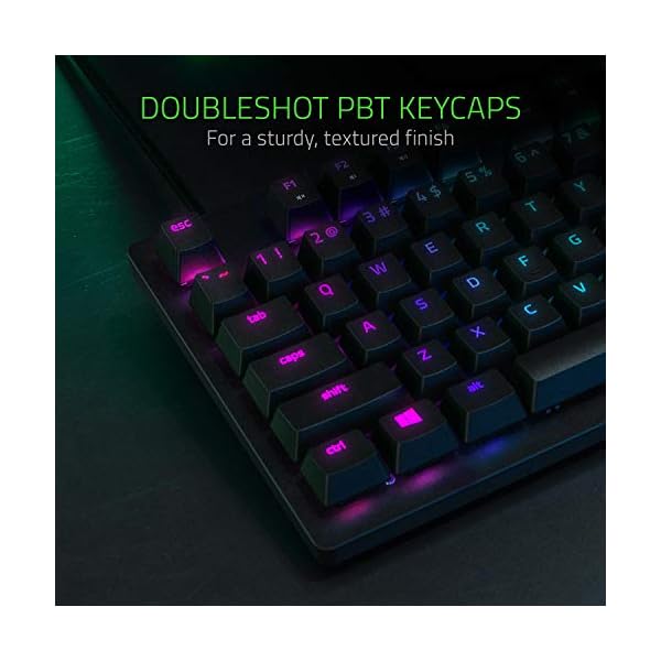 Razer-Huntsman-Tournament-Edition-Premium-Keyboard-with-Razer-Opto-Mechanical-Keys-Optical-Drive-Key-Stabilizer-Bar-Unmatched-Durability-Razer-Synapse-3-UK-Layout-Black Razer Huntsman Tournament Edition (Red Switch) - TKL Mechanical Gaming Keyboard (Compact Keyboard with Fastest Linear…