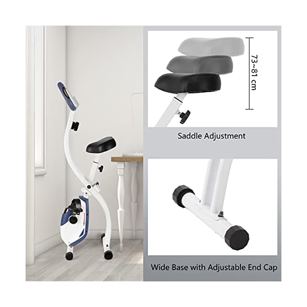 Ultrasport F-Bike, Folding Exercise Bike with Training Computer, Adjustable Resistance Levels and Hand Pulse Sensors…