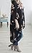 Geckatte Womens Floral Print 3/4 Sleeve Cardigan Kimono Capes Beach Cover Up Tops (Black, l)