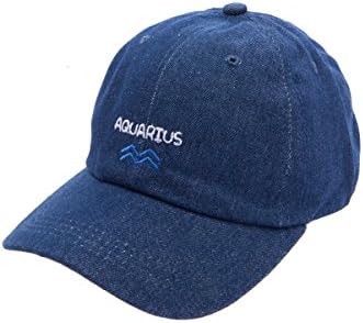 Love Horoscope AQUARIUS baseball cap hat with Adjustable Backclosure for Couple Men and Women | 100% Cotton Sports Cool Perfect for Workouts and Running Outdoor Activities