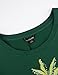 HaoDuoYi Womens Sequin Embroidery Pineapple Print Short Sleeve Slim T-Shirt Tops(XXL,Regular) Green