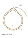 Boosic Double Layer Sequins & Chevron Choker Necklace for Women Gold Tone