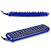 Melodica, Mugig 32-keys Melodica with Carrying Case, C key, Piano/Keyboard Enlightening Instrument, Portable, Suitable for Practice Teaching or Stage Performance (Blue/Black)