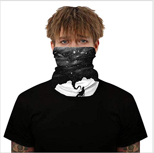 Seahouse 9Pcs Neck Gaiter Seamless Headband Face Mask Bandanas Balaclavas for Dust Outdoors Fishing Sports Running Women Men