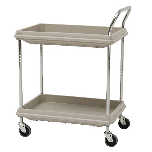 image for Metro Deep Ledge Series Polymer Utility Cart with 4 Swivel Casters, 2 