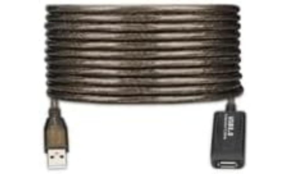 Ewent 25m USB 2.0 Extension Cable, High Speed Data Transfer, Compatible with Printer, Scanner, Camera, Card Reader, USB Disk, Keyboard - Grey