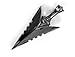 Assal Arrowhead (E194) Black Finish Pendant - Free Black Necklace - Meaning: Always Sure and On Target