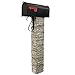 Eye Level Gray Cast Stone Mailbox Post with Decorative Scroll