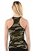 Vibrant Vixen Women's Yoga Sports Tank-Top Camouflage Print Workout Top (VCMTT-Green, L/XL)