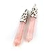 Hexagonal Healing Pointed Stone Pendant Gems 14pcs Long Reiki Chakra Crystal Rock Charm Pendant for Necklace Jewelry Making