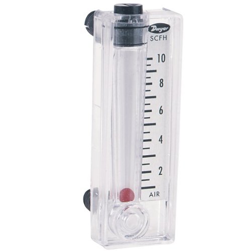 Dwyer Mini-Master Series MMF Flowmeter, Range 0.1-1 SCFH Air, Top Mount Valve